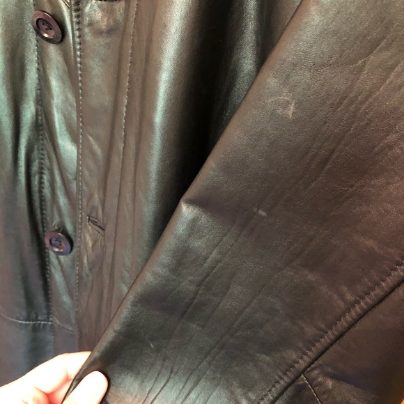 Men’s Leather Coat, Black, Kenneth Cole Reaction M - Picture 10 of 13
